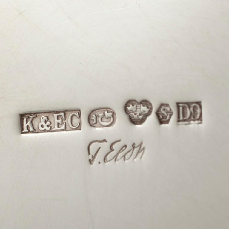 KAFFESERVIS, 3 delar, silver design Tore Eld, Göteborg 1954. vikt 983 g.