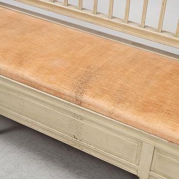 A painted Gustavian style sofa, 19th Century.