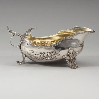 A Swedish 18th century parcel-gilt cream-jug, marks of Daniel Elfbom, Gävle 1784.