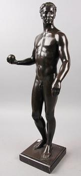 SKULPTUR, patinerad brons, sign M. Herm. Fritz.