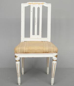 STOL, gustaviansk, signerad ILG (Johan Lindgren), 1700-talets slut.