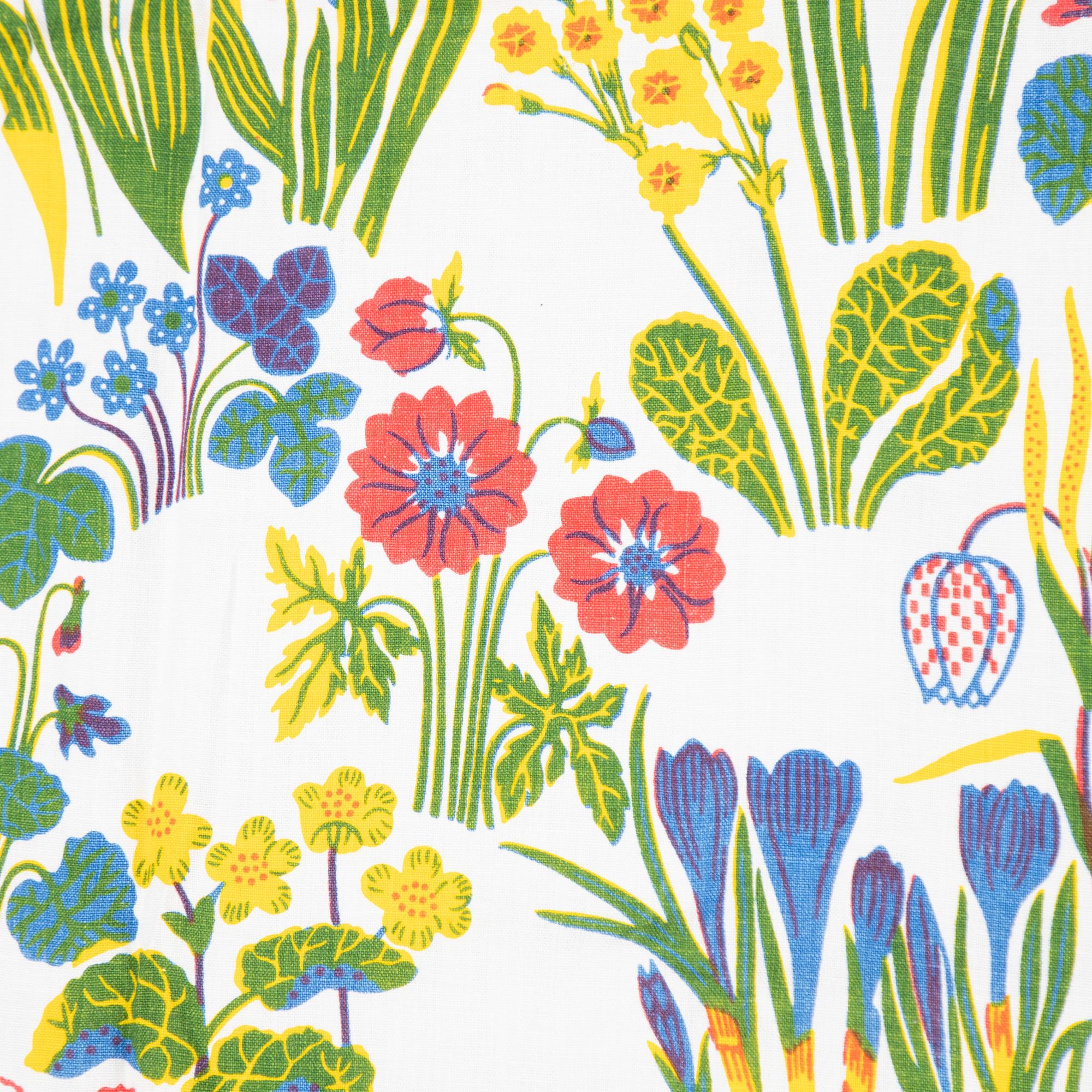 Josef Frank, bordsduk, lin, "Svenska vårblommor", Firma Svenskt Tenn.
