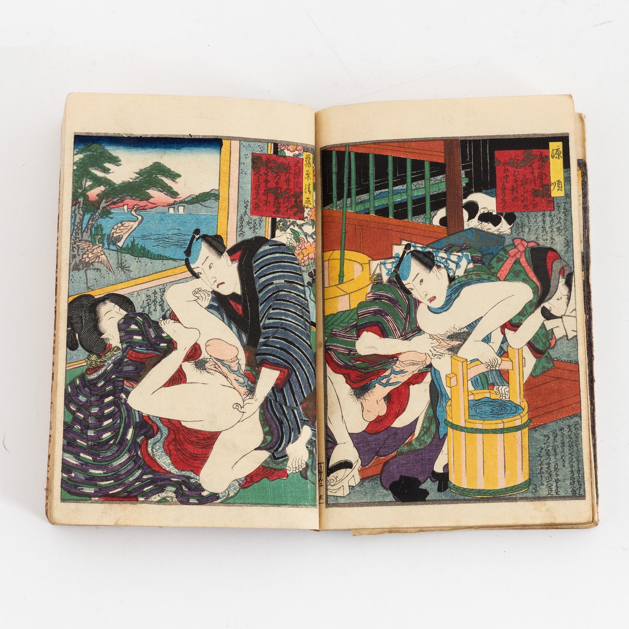 Koikawa Shozan, bok, shunga, Japan 1857.