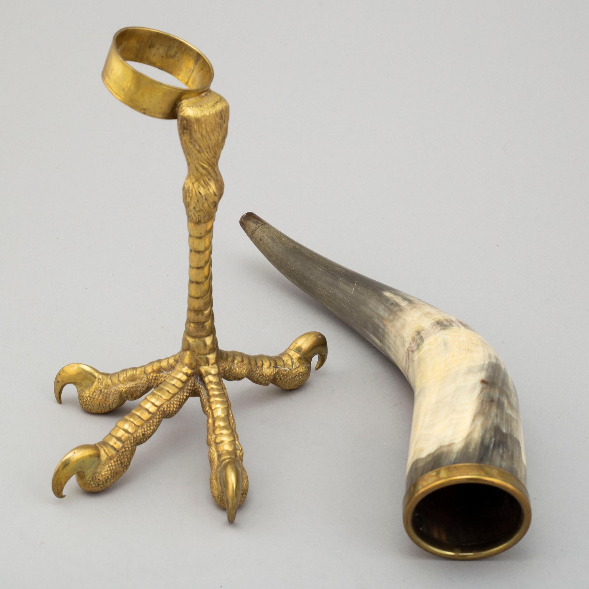 DRYCKESHORN, kohorn och mässing, 1900-tal.