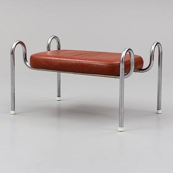 TOMMY SUNDBERG, a 'Sheraton' leather covered tubular steel stool.