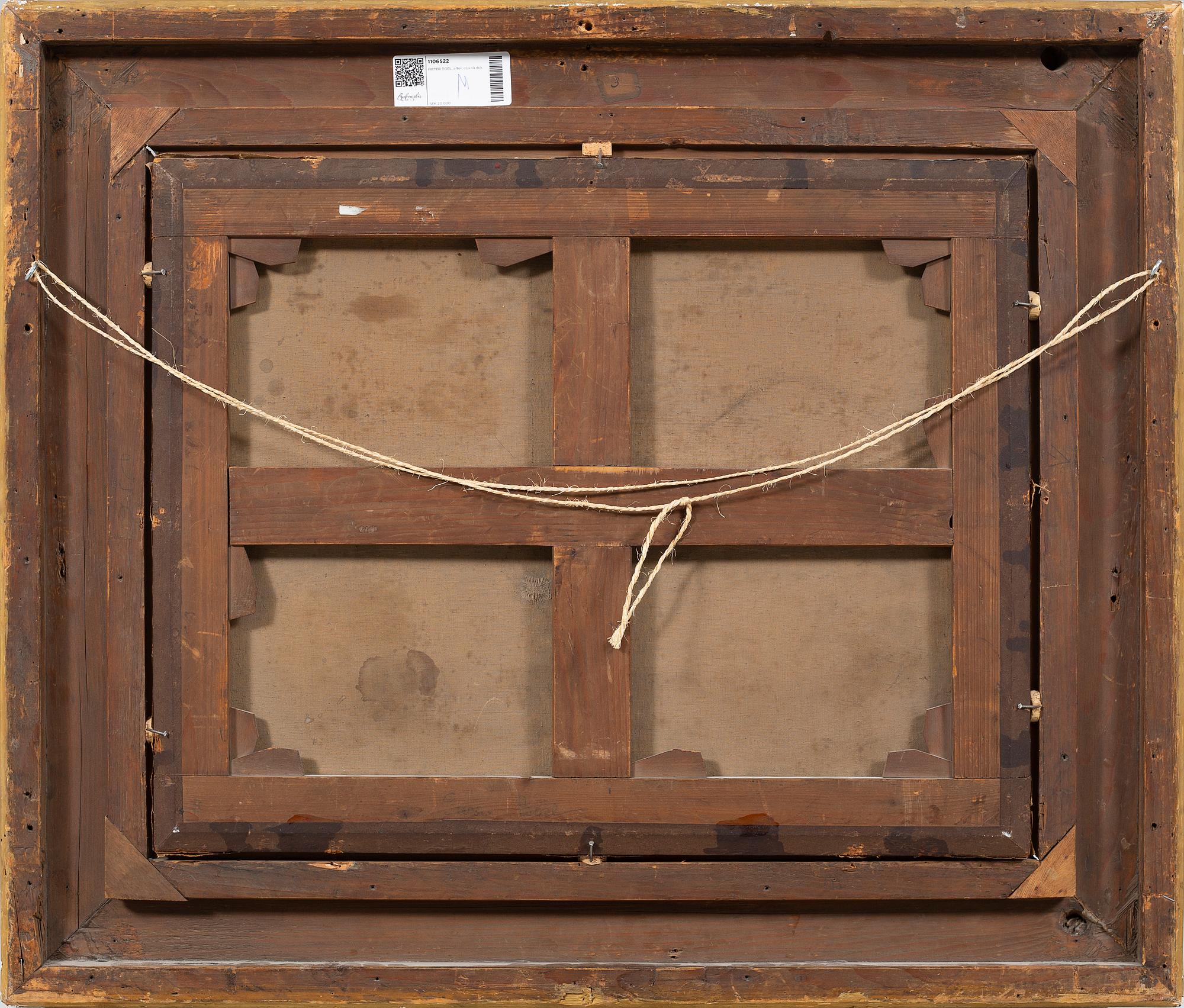 PIETER BOEL, tillskriven, olja på duk, signerad P. Boel.