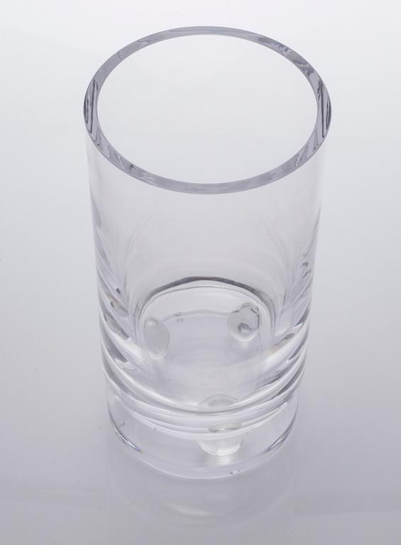 A glass vase by Karl Lagerfeld for Orrefors, signed and numbered 160/500.