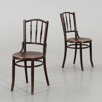 A PAIR OF BENTWOOD CHAIRS, MADE IN ROMANIA.