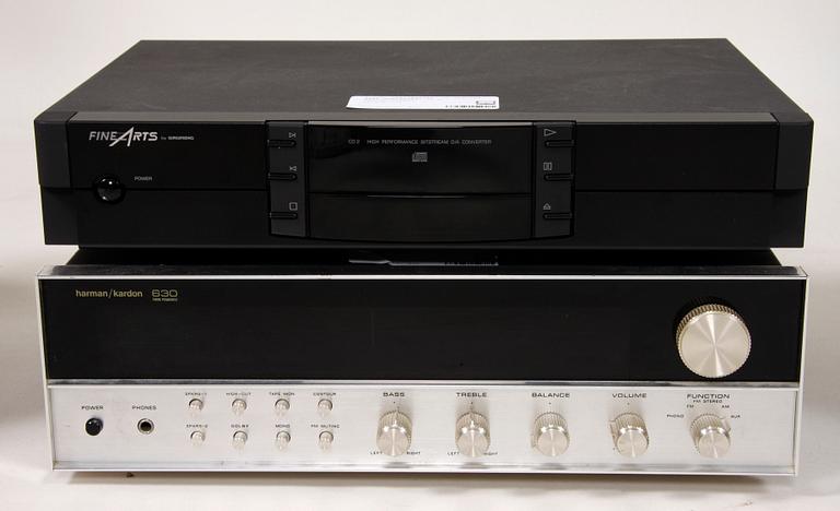 FÖRSTÄRKARE, CD-SPELARE samt HÖGTALARE, bl a Harman/Kardon.