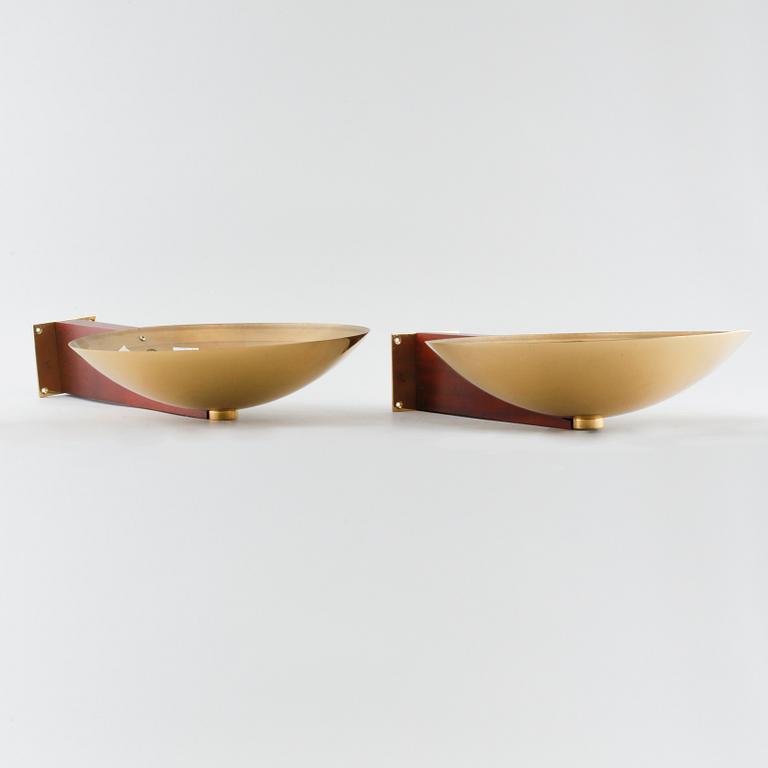 A pair of wall lamps, Tecnolumen, Germany, second half of the 20th century.