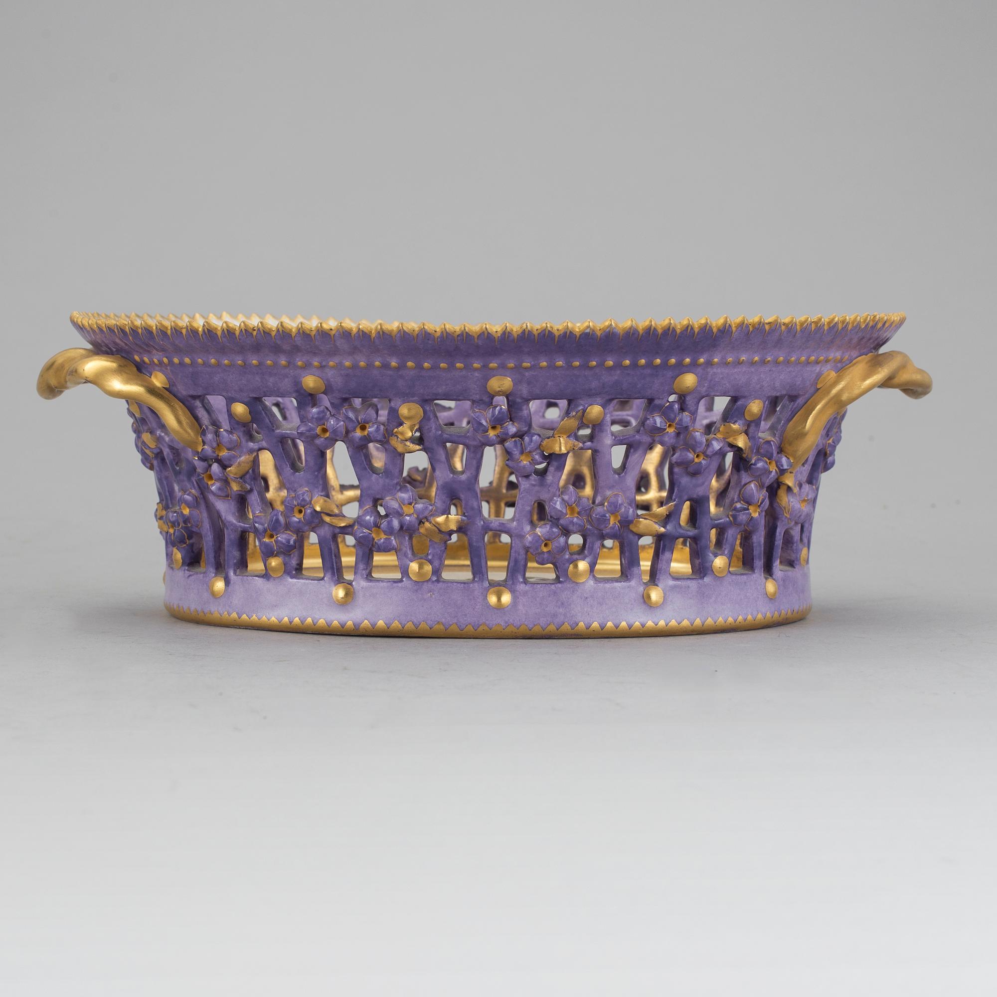 GALLERSKÅL, porslin, Royal Copenhagen, 1800-talets sista kvartal.