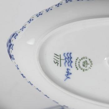 Royal Copenhagen, an eight-piece 'Musselmalet' porcelain suite, Denmark, 20th Century.