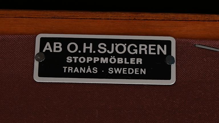FÅTÖLJ, "Husfadern", Carl Malmsten, Jubileumsmodell 1988, nr 246, AB O.H Sjögren, 1900-talets andra hälft.