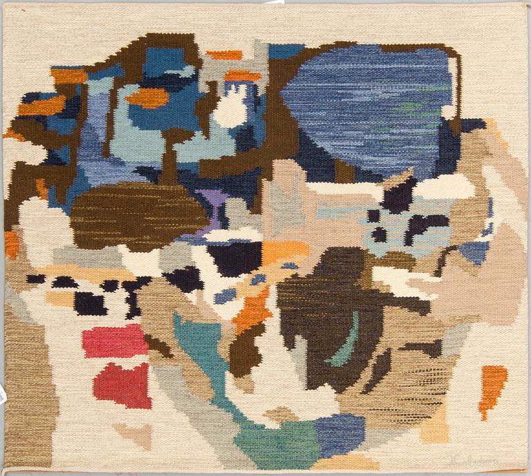 INGEMAR CALLENBERG, tapestry, flat weave, signerad I. Callenberg. Around 121 x 138 cm.