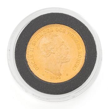 Guldmynt, Sverige, Oskar II 20 kronor, 1895.