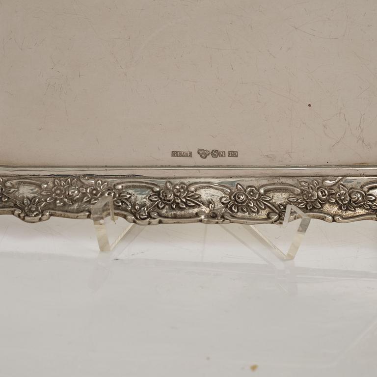 Kaffeservis, 4 delar, silver, GEWE, Malmö 1965-1970. Rokokostil.