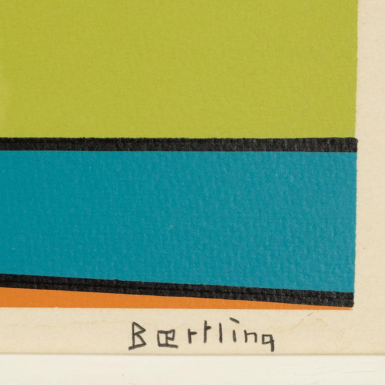 Olle Bærtling, silkscreen in colours, signed 52/100.