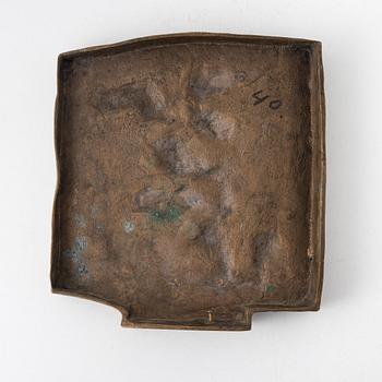Bror Marklund, embossment, signed, numbered, bronze, measurements 33 x 31 cm.