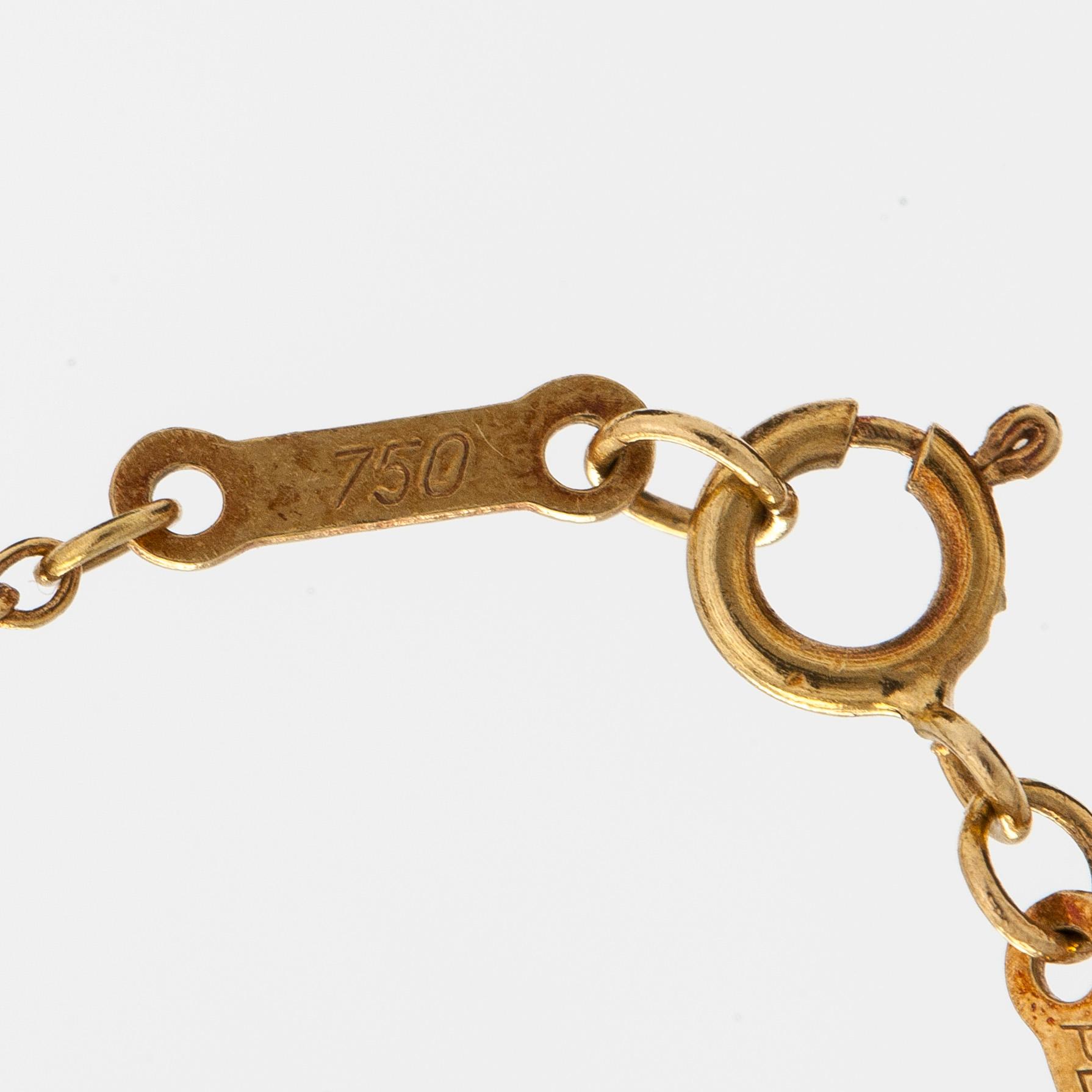 Tiffany & Co, Elsa Peretti, an 18K gold 'Open Teardrop' necklace.