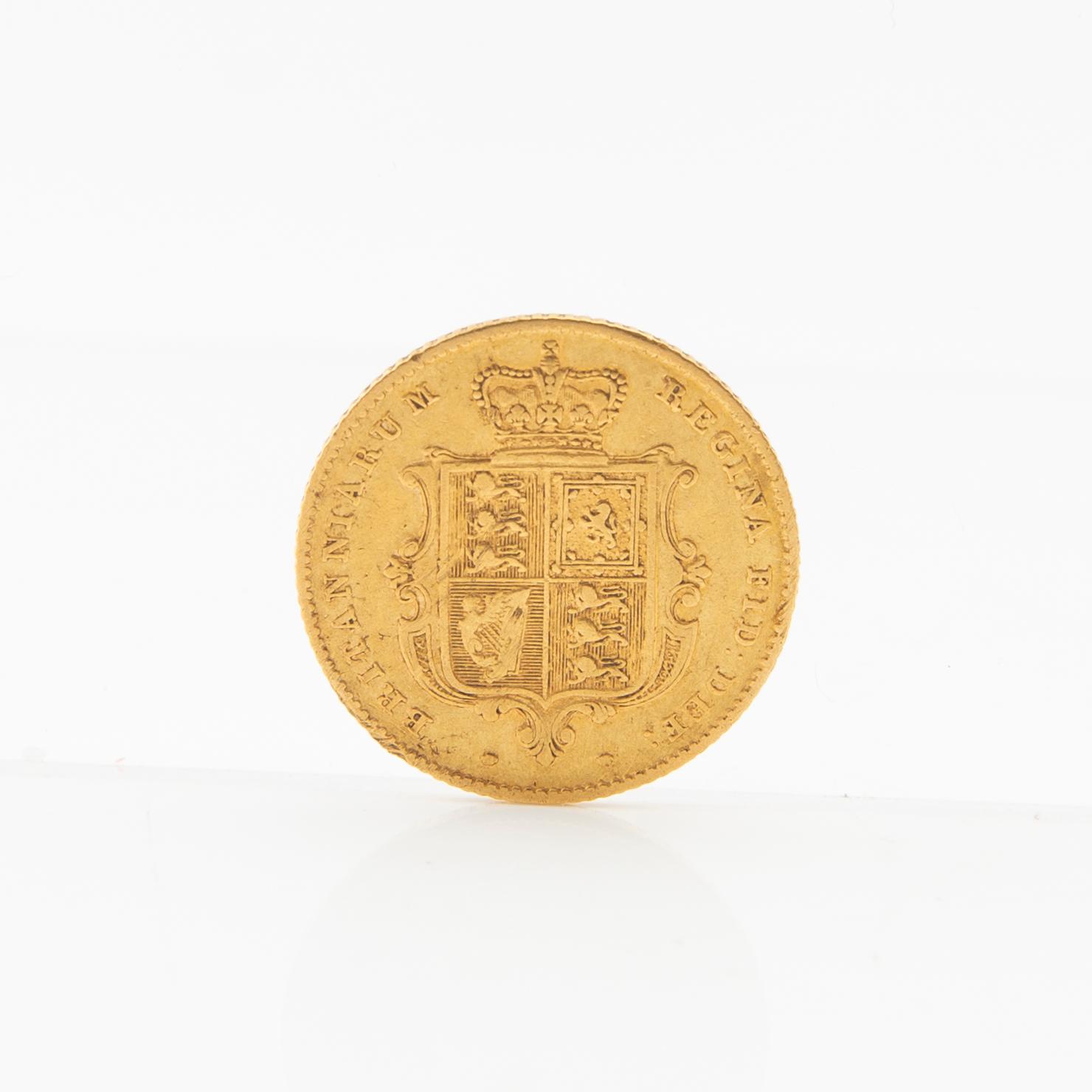 Gold coin 1/2 sovereign 1841 Great Britain Victoria.