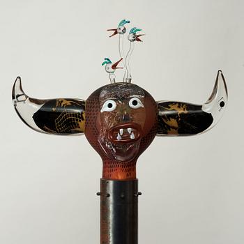 A unique Kjell Engman glass sculpture, Kosta Boda 1994.