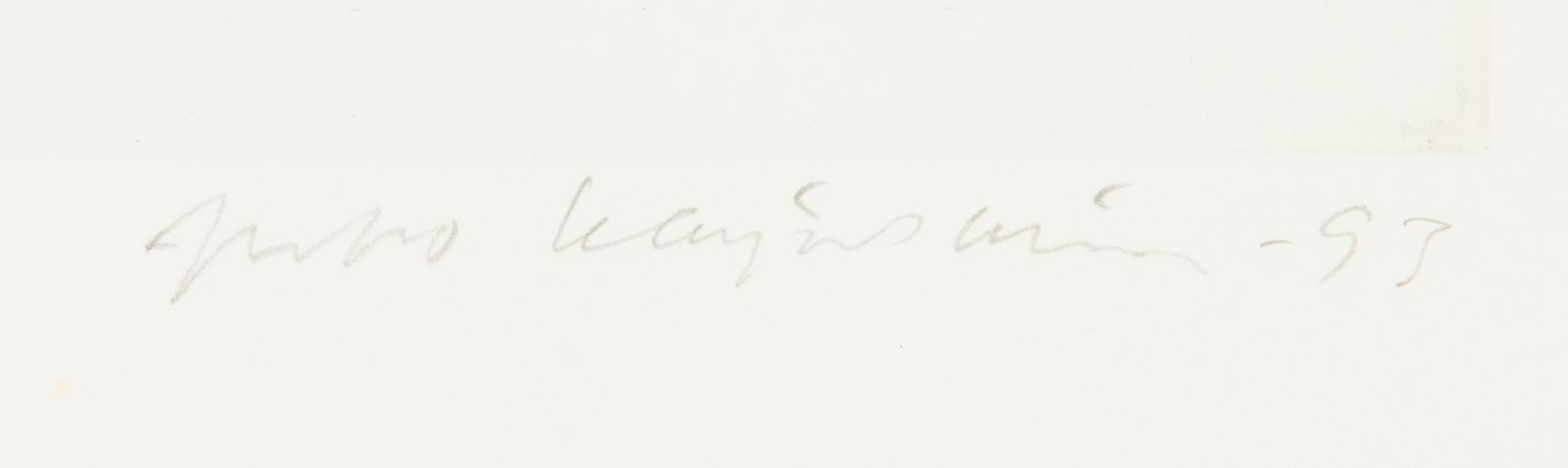 Juho Karjalainen, etsning, signerad och daterad -93, numrerad 25/75 Tpl'a.