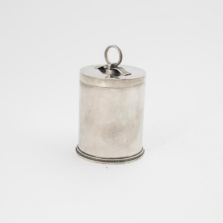 Atelier Borgila, tobaksburk, sterlingsilver, Stockholm 1937.