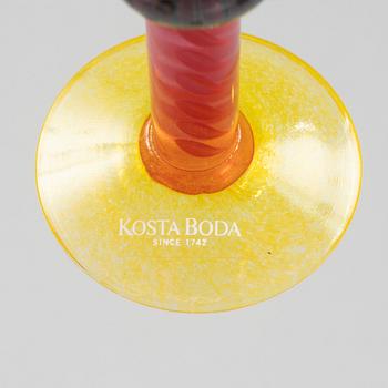 Ken Done, ten glasses, Kosta Boda, Sweden, late 20th century.