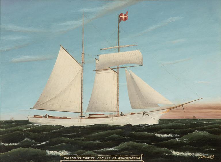 P Hundahl, Toppsegelskonaren "Cecile" af Aeresköping.