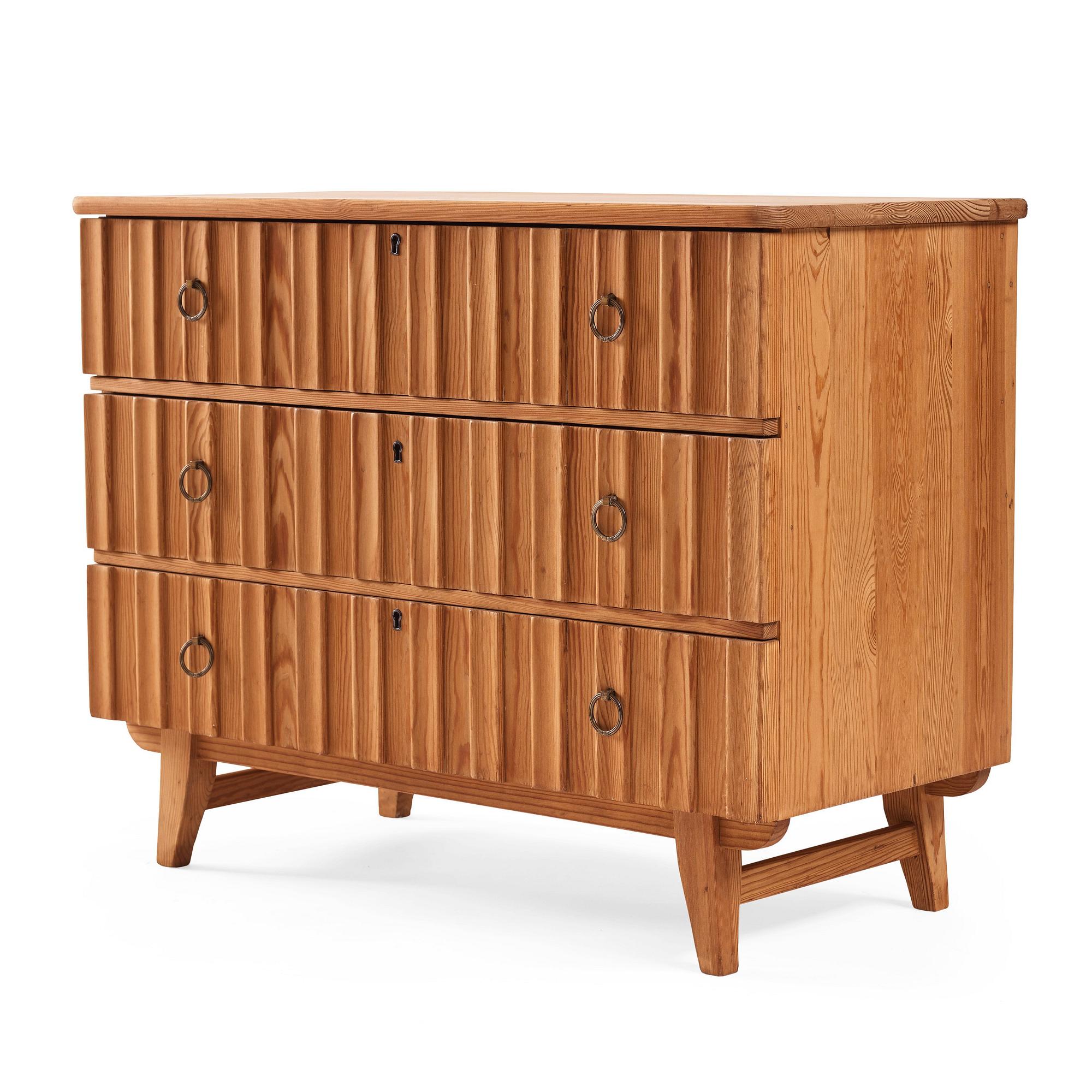 Göran Malmvall, a Swedish Modern pine chest of drawers, Karl Andersson & Söner Möbelfabrik, mid 20th century.