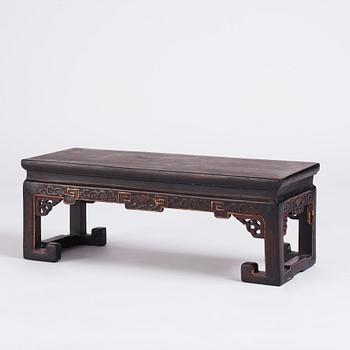 A Chinese lacquered Kang table, Qing dynasty.