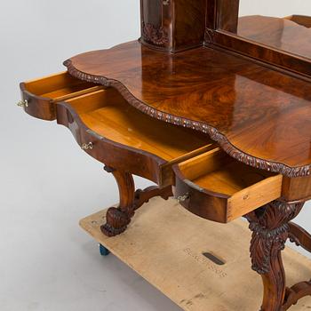 A late 19th century vanity table with stool, Russia.