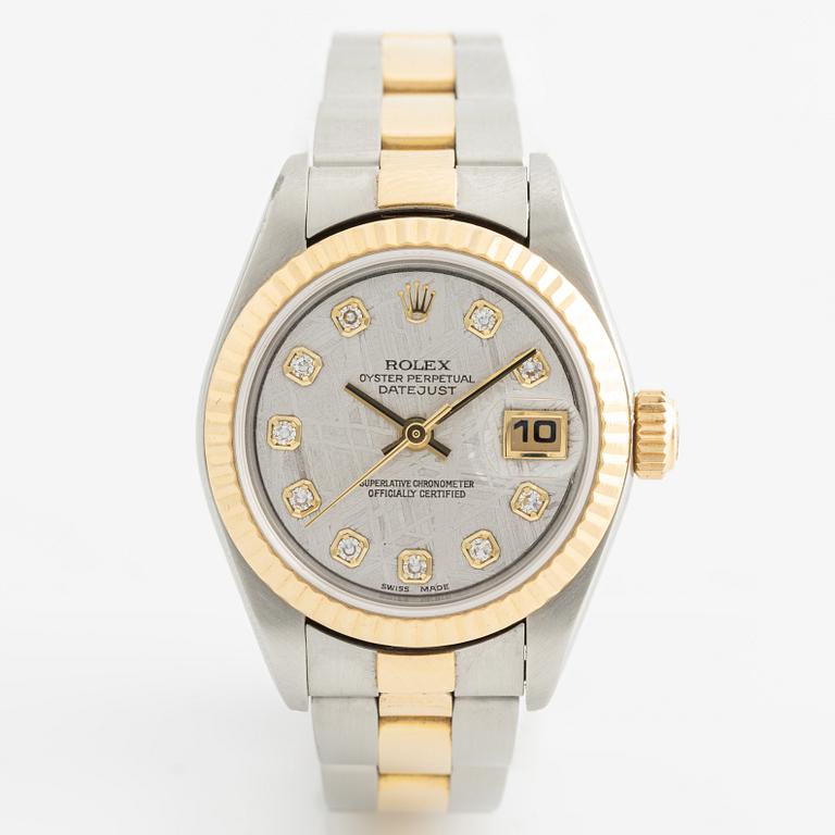 Rolex, Oyster Perpetual, "Meteorite Diamond Dial", Datejust, wristwatch, 26 mm.