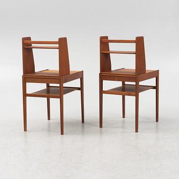 Sven Engström & Gunnar Myrstrand, a pair of 'Dixie' bedside tables, tingströms, Sweden, 1950's/60's.