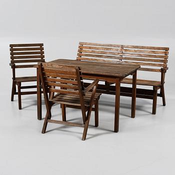 TRÄDGÅRDSGRUPP, 4 delar, "Bergshamra", Carl Malmsten, Igelstaverken, 1900-talets andra hälft.