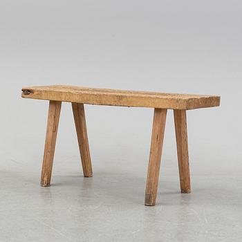 A pine bench, 19th Century.