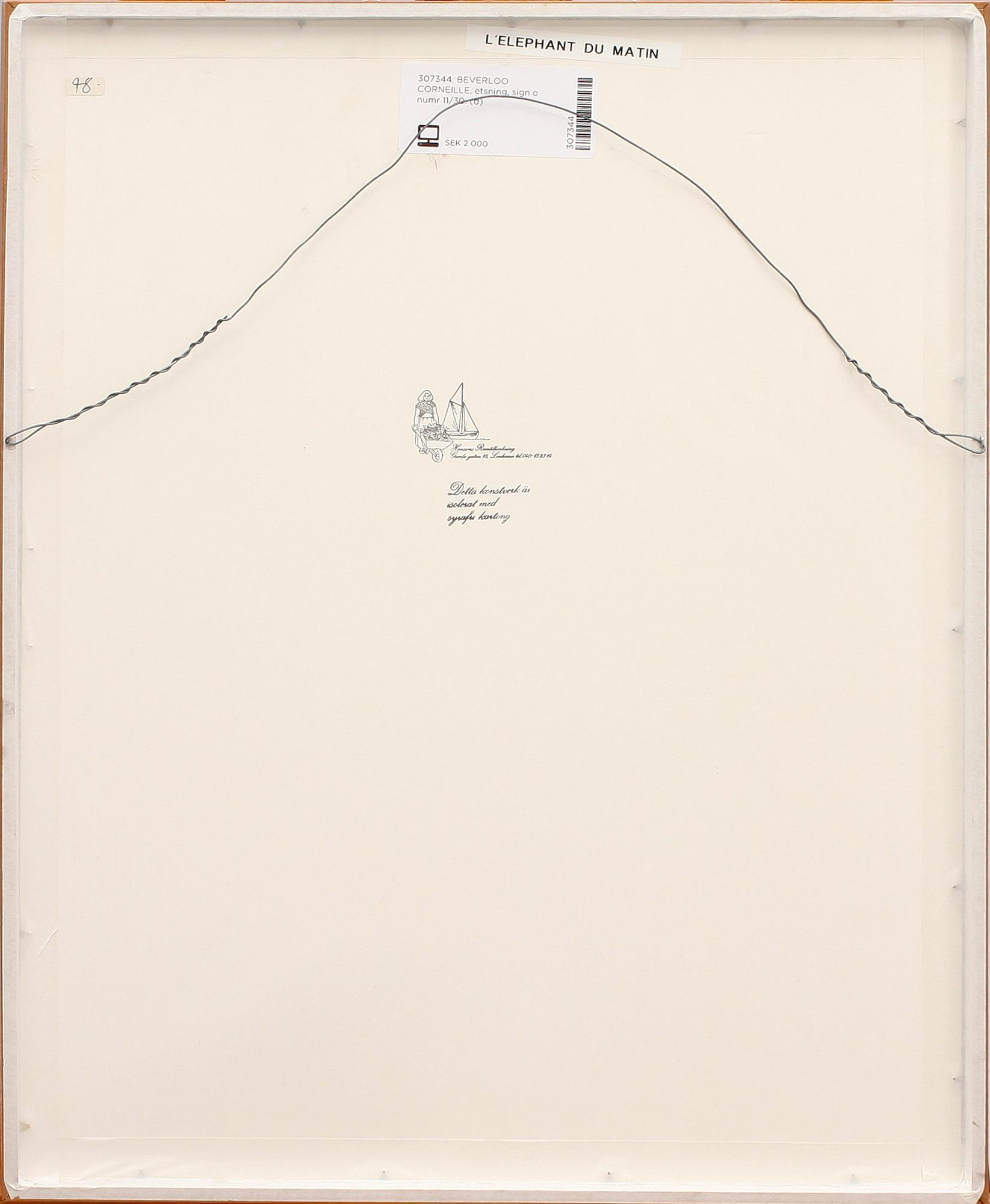 BEVERLOO CORNEILLE, etsning, sign o numr 11/30.