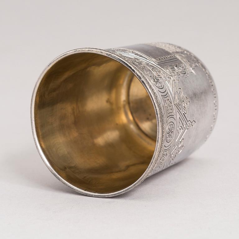 OLGA MUKHINA, A silver beaker, Moscow 1891.