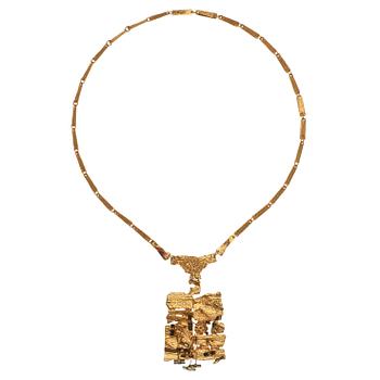 614. A Björn Weckström 18k gold necklace 'The Flowering Wall', Lapponia Finland 1973.