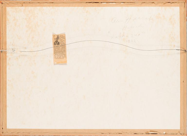 Olavi Haarala, oil and mixed media on paper, signed and dated 1972.