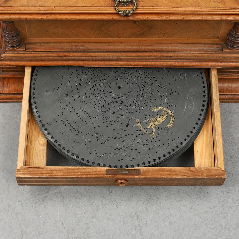 A German Symphonion music box, Jul. Heinr. Zimmermann, Leipzig, late 19th Century.