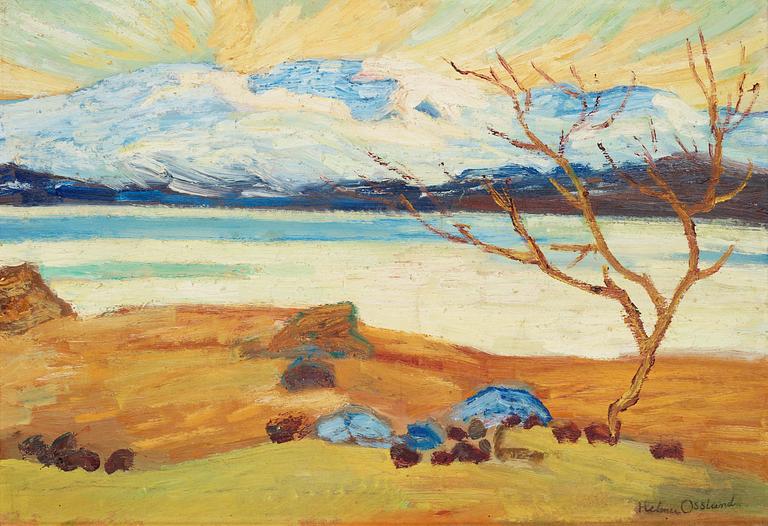 Helmer Osslund, Spring landscape from the north of Sweden.