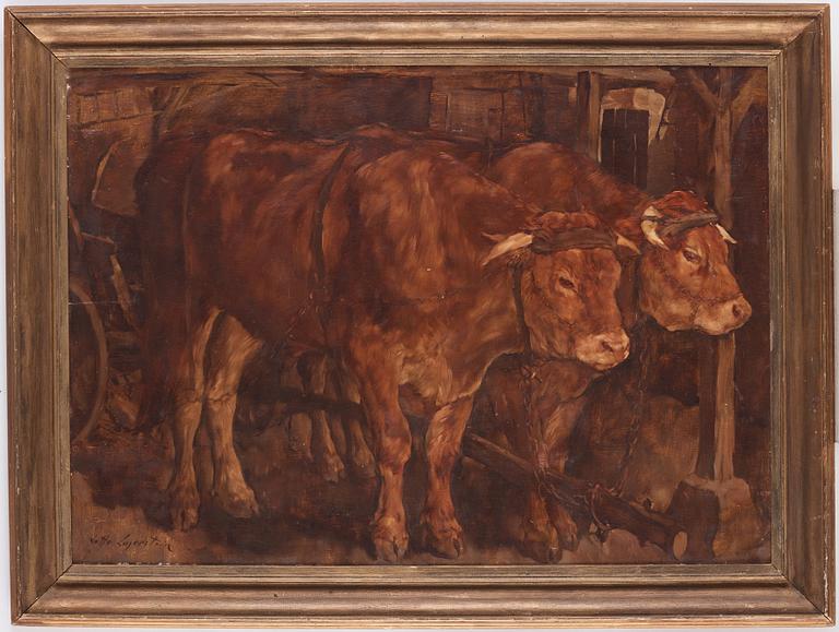 Lotte Laserstein, Two oxen.