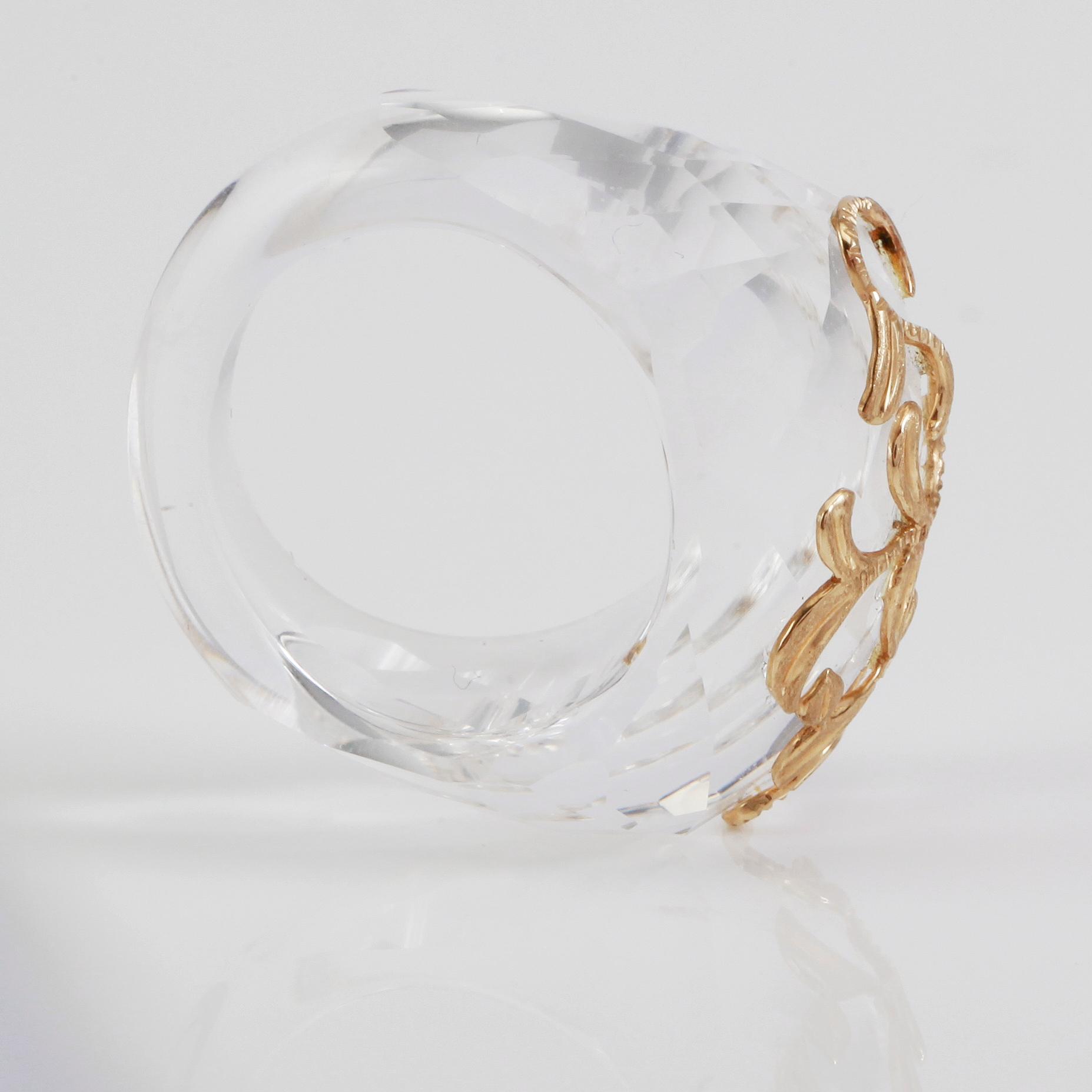 RING, 14k guld och bergkristall.