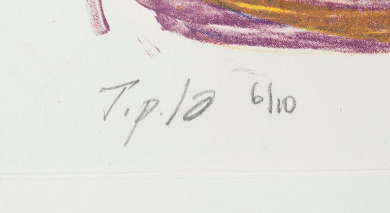 TUOMO SAALI, serigrafia, signeerattu ja päivätty -83, numeroitu t.p.l'a 6/10.