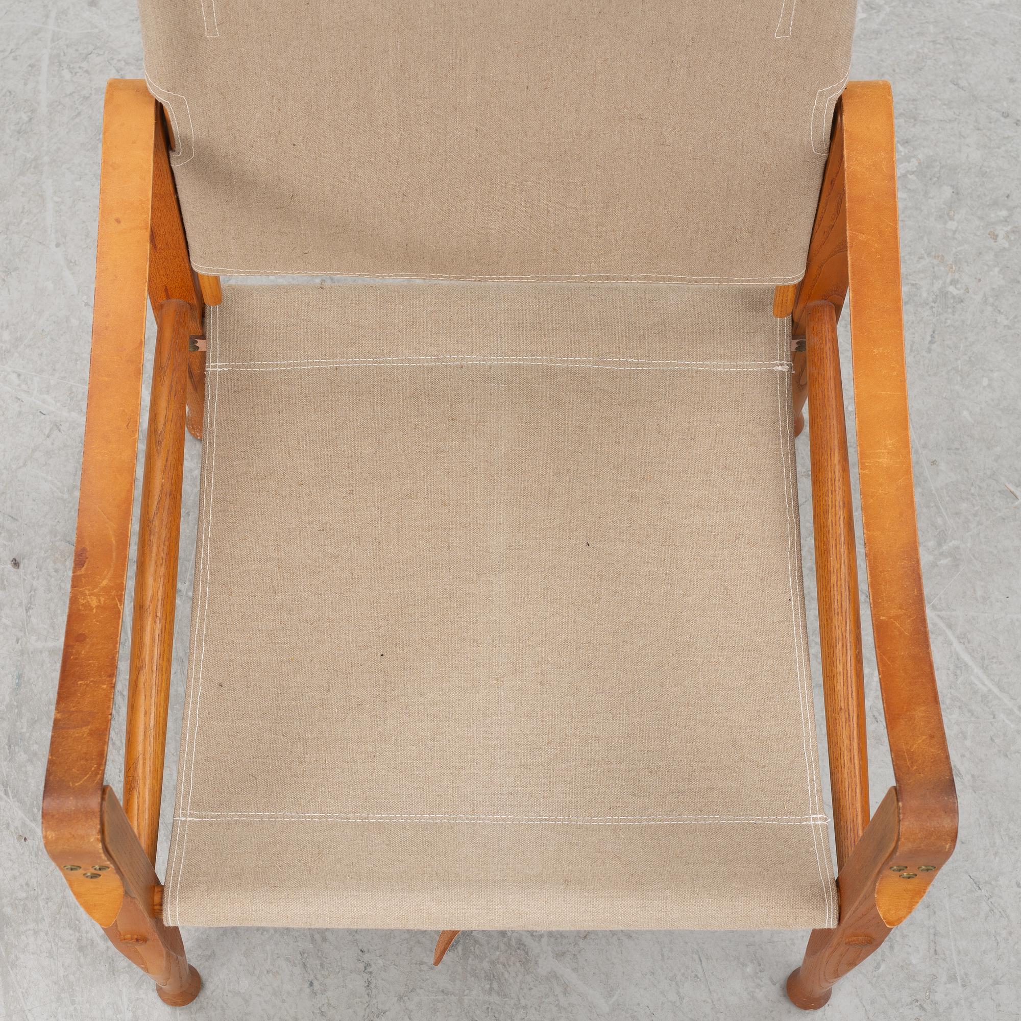 Kaare Klint, fåtöljer, ett par, "Safari Chair", Rud. Rasmussen, Danmark.