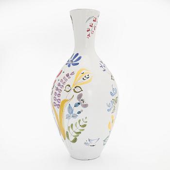 Stig Lindberg, vase and two mirrors, earthenware vase, Gustavsbergs studio.