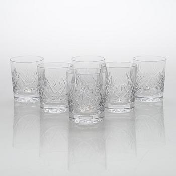 An 'Yrjö' crystal glassware set, 58 pieces, Riihimäen Lasi, Finland, latter half of the 20th century.