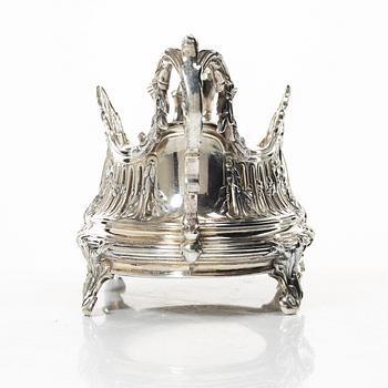 Jardinière, sterling silver, Louis XVI style, second half of the 20th century.
