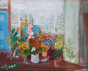 526. Lennart Jirlow, Flowers in the greenhouse.